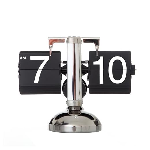Flip Clock,Retro Flip Down Clock Mechanical Digital Flip Desk Clock Internal Gear Operated Flip Down Clock Battery Powered for Home Office Décor