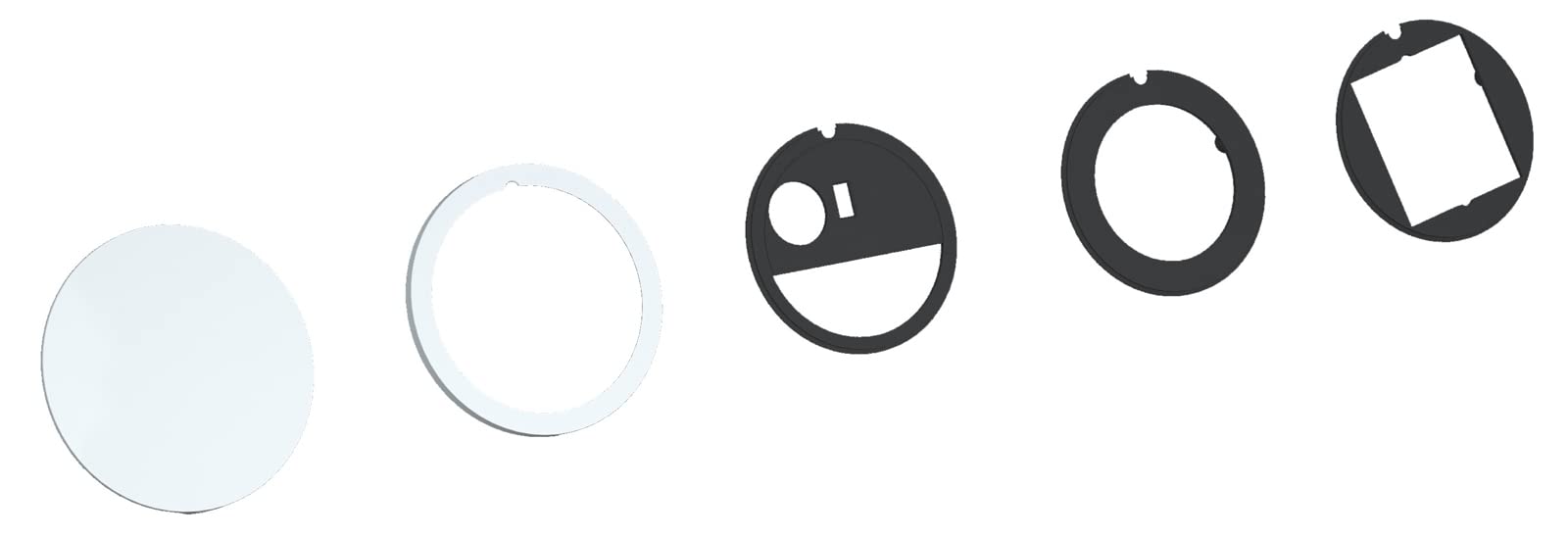 BachmannPIX 926102 Lid Set Plastic White 3 x 6.8 x 6.8 cm