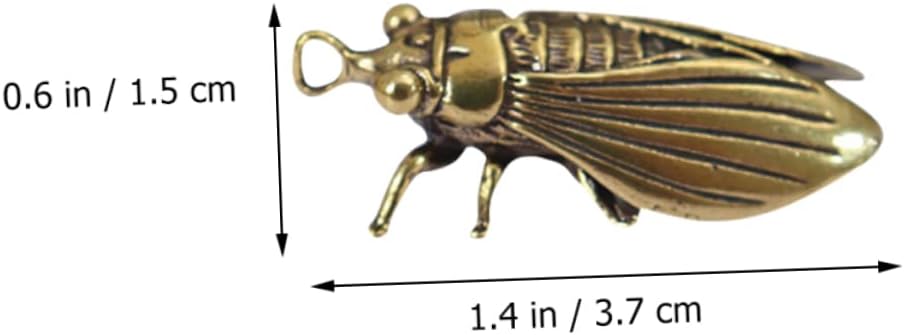 Cicada Keychain 5Pcs Brass Key Pendants for Mobile Phone Bags image 4