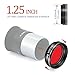 WEOOEN Telescope 23A Red Filter, 1.25inch Planetary Filter for Telescope, Optical Glass, Aluminum Frame