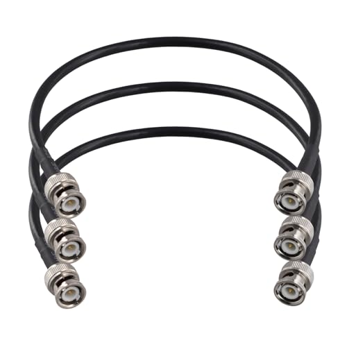 Bskivd RG58 BNC オスプラグ - BNC オスプラグ 圧着コネクタ 同軸ジャンパーケーブル ワイヤ オシロスコープ信号ライン 0.