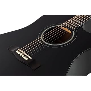 Rocktile D-60CE Guitare de Western noir - Les Beatles, Paul McCartney, John Lennon, RIngo Starr, George Harrison Rocktile D-60CE Guitare de Western noir – Image 5