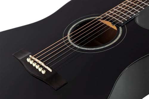Rocktile D-60CE Guitare de Western noir - Les Beatles, Paul McCartney, John Lennon, RIngo Starr, George Harrison Rocktile D-60CE Guitare de Western noir – Image 6