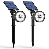 New 3rd Generation Motion Sensor Solar Spotlight 8 LED Adjustable 3-in-1 Lighting Auto On/Off Waterproof Outdoor Landscape Lighting Security for Outside Patio Yard Garden Driveway