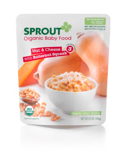 Sprout Organic Baby Food Butternut Squash Macaroni and Cheese, 5.5-Ounce (Pack of 12)
