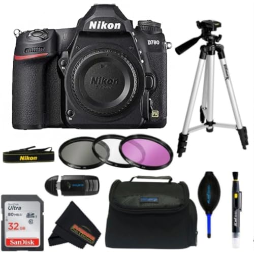 Nikon D780 DSLR 24.3MP HD 1080p FX-Format Digital Camera - Body Only (Camera Body Only w/Sunshine Advanced Accessories Bundle)