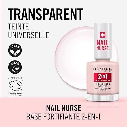 Rimmel London Nail Nurse 2 in 1 Base Coat & Strengthener