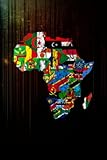  African Flags, African Silhouette, Africa Map, African Pride Jounal 6x9 inch