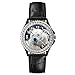 Timest - Orso Polare - Orologio da polso per Donna Strass Bracciale in pelle nero analogico al quarzo CSG0088b
