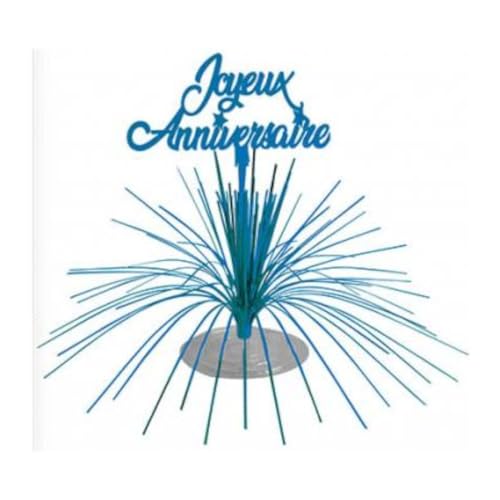 SV SURPRISEZ-VOUS - Centre DE Table Fontaine Anniversaire 27CM Bleu