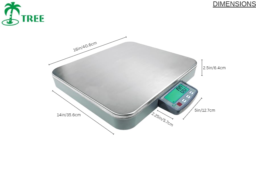 Miniatura 5 de Tree Báscula compacta CSS 400 de envío 400 libras x 0.1 libras, diseño que ahorra espacio con sensores de alta precisión para un pesaje preciso de