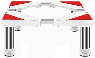 Base de suporte para máquina de lavar Suporte de pedestal para máquina de lavar Comprimento/largura ajustável Base de suporte para geladeira de 18 pol.-25 pol. Suporte para secad