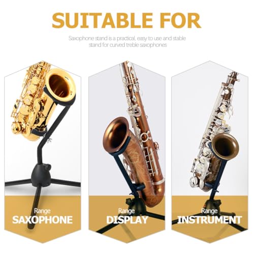 Support pliable saxophone alto ténor trépied portable métal noir mousse - 6