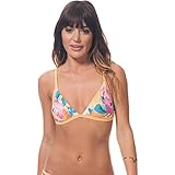 Rip Curl Women's Paradiso Tropical Print Fixed Cup Triangle Bikini Top