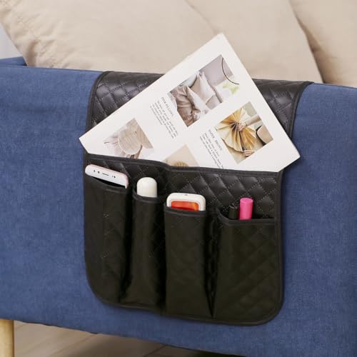 Hosoncovy Skóra PU Sofa Podłokietnik Organizator Kanapa Ramię Torba Do Przechowywania Sofa Ramię Kanapa Caddy Antypoślizgowe Podłokietnik Pilot zdalnego sterowania i Organizator Na Telefon Komórkowy
