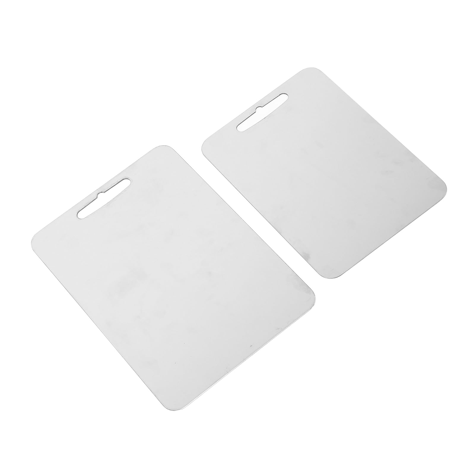 Set di 2 taglieri in acciaio inox, multifunzionali, per cucina e ristorante, facile da pulire, ideale per la preparazione di cibi e pasti