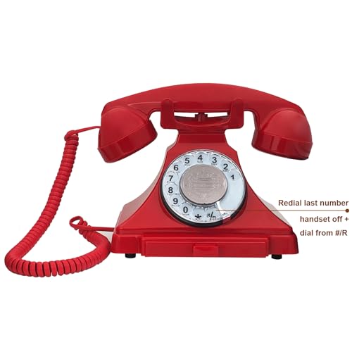 Teléfono Fijo Retro Estilo Antiguo con Cable miniatura 3