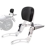 Gamyipp Powersports Sissy Bar with Backrest Flag Pattern Luggage Rack for Kawasaki Vulcan VN 900 VN9