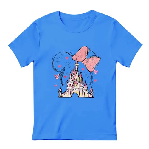 Image of Graphic Shirts for Girls Cute Bow T Shirt Kids Toddler Holiday Tshirt Vacation Trip Summer Tee Cotton Tops