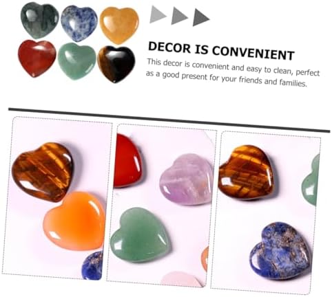 Amazon.co.jp: Toyvian 4個天然水晶ハート型宝 用 インテリア装飾や に