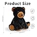 Hideekoog Bear Stuffed Animal Toys, 8.5 Inch Soft and Cuddly Black Bear Plush Animals Toy, Cute and Realistic Animals Gifts for Boys and Girls Toy for Toddlers 1-3