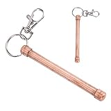 Qukaim Non-Contact Kupfer Türöffner und Tastenbetätiger - Kontaktloser Schlüsselanhänger für Aufzüge, Geldautomaten und öffentliche Oberflächen (Handreinigungsroller Schutz)