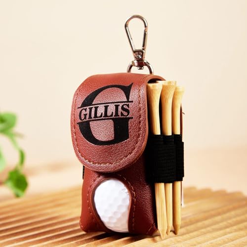 Drawelry Personalized Golf Balls Bag, Custom Name Photo Mini Golf Ball Pouch Bag Portable Leather Tee Holder Storage Birthday Gift for Golfers Men Women (Name) Drawelry Personalized Golf Balls Bag, Custom Name Photo Mini Golf Ball Pouch Bag Portable Leather Tee Holder Storage Birthday Gift for Golfers Men Women (Name)