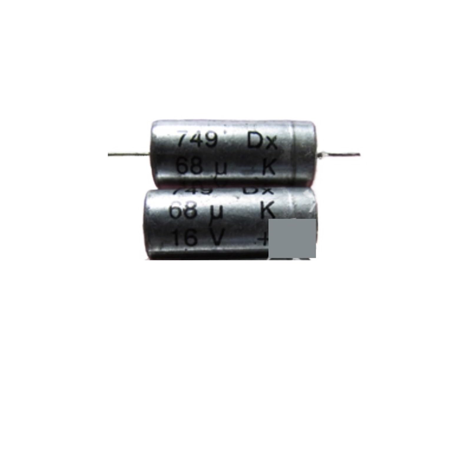 Condensateur tantale axial 16V 68UF 749Dx pour éliminer les parasites et bruits de fond audio