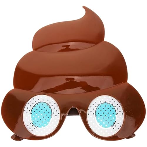 Tsffae Occhiali a Forma di Cacca, Occhiali Originali per Feste, Occhiali Divertenti Scherzo Fotografico per Forniture per Feste di Compleanno di Natale