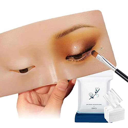 Rostro, Compra de libro digital MEIU The Perfect Aid to Practicing Makeup, Silicone Face Eye Practice Board, Face Eyes Makeup Mannequin Silicone False Cosmetologist with Send an Eye Shadow...