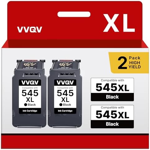 VVQV PG 545 XL Black für Canon Druckerpatronen 545 für Canon PG 545 XL Schwarz für Canon Pixma TS3350 MX495 TR4550 TS3150 TR4551 MG2550s MG2555s TS3151 MG3050 MG2950 TS205(Schwarz,