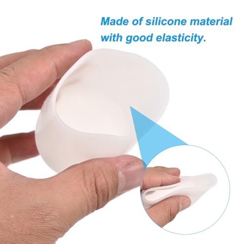 Image of uxcell 4Pcs Silicone End Caps, 46mm(1-13 /16 inch) ID 38mm(1-1 /2 inch) Height Round Rubber Elastic Screw Thread Protectors Flexible Screw Bolt Covers Caps for Metal Tube Rod Bolt, Clear