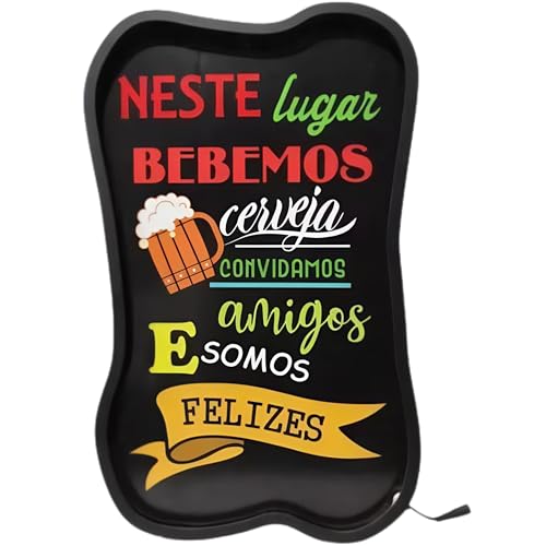 Luminoso Led Letreiro Bar Cerveja Display Placa Neste Lugar