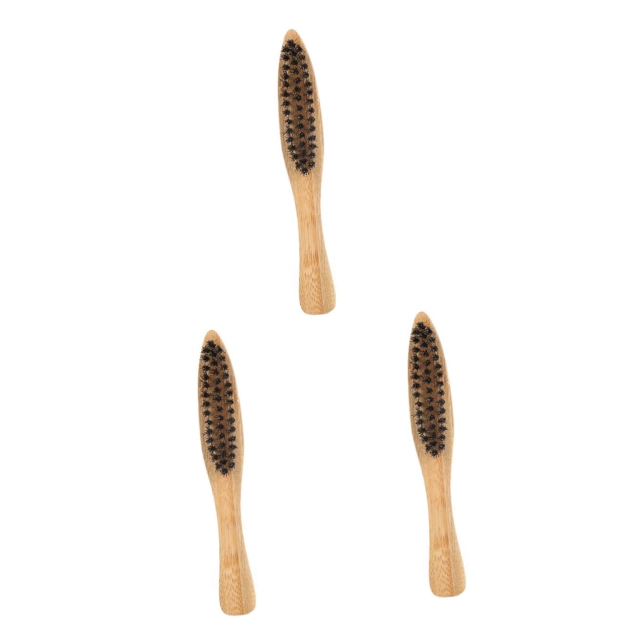NULYLU 3sets Men's Beard Brush Set Styling Tool Long Handle Beard Shaper for Men Cleaning and Styling Brush 2pcs*3