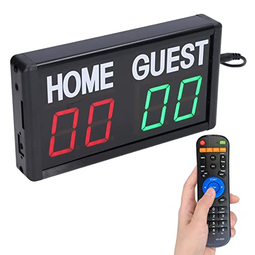 Yosoo Placar de LED Digital, Placa de pontuação eletrônica, Placar de jogo de futebol de basquete, P