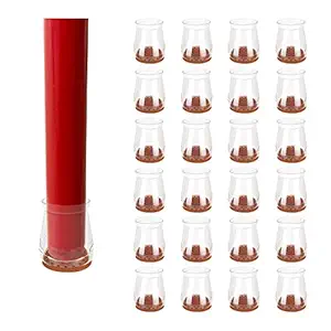 24Pcs Premium Chair Leg Protectors for Hardwood Floors, Chair Leg Covers Caps Pads, Felt Rubber Floors Protectors, High Elastic Thick Silicone Furniture Leg Glides Caps Covers for Hardwood Floors (S)