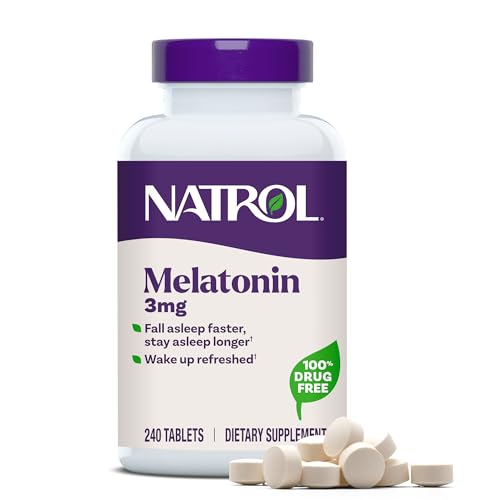 Natrol Melatonin 3 mg Tablets Nighttime Sleep Aids for Adults 240 Tablets