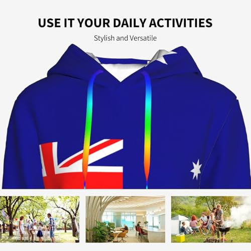 Sweat à capuche imprimé drapeau australien pour femme EdWal