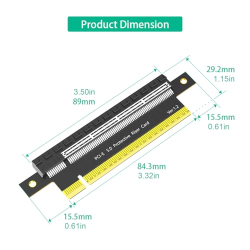 Tarjeta de elevación PCIE X16 5.0 PCIExpress 16X extensión para colocación de GPU de juegos 4