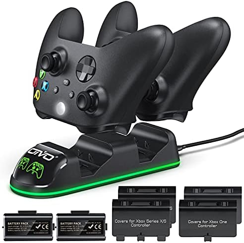 OIVO XSX Controller Charger Station with 2 Packs 1300mAh Rechargeable Battery Packs for Xbox Collection X/S/One/Elite/Core Controller, Xbox Charging Dock, Cost Equipment, Charger Station for Xbox Controller