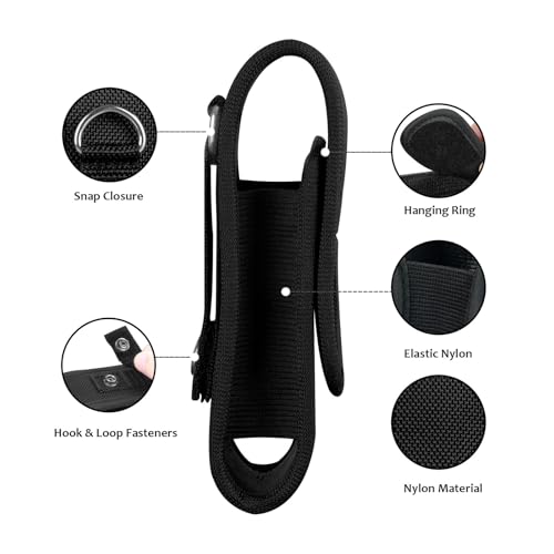 Image of Wurkkos Flashlight Holste with Elastic Nylon, Flashlights Pouch, Nylon Pouch Holder, Carry Case 5.9 inchx1.57 inch, Suitable for TD02, FC11, TD04(Flashlight not Included)