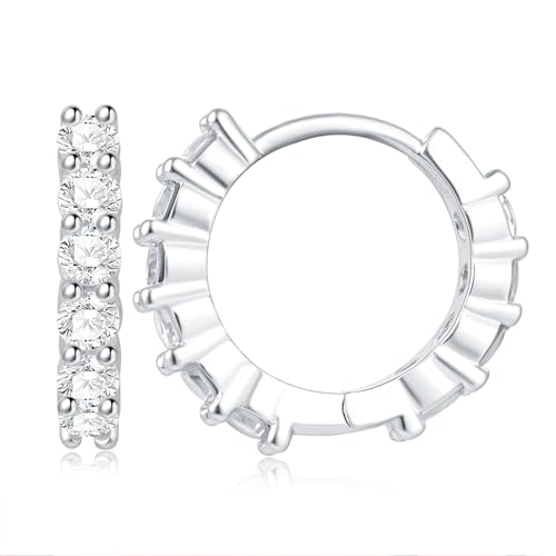 high carbon diamond Stud Earrings for Women,Hypoallergenic S925 Sterling Silver Studs D Color Clarity Round Cut Lab Created Diamond Earrings