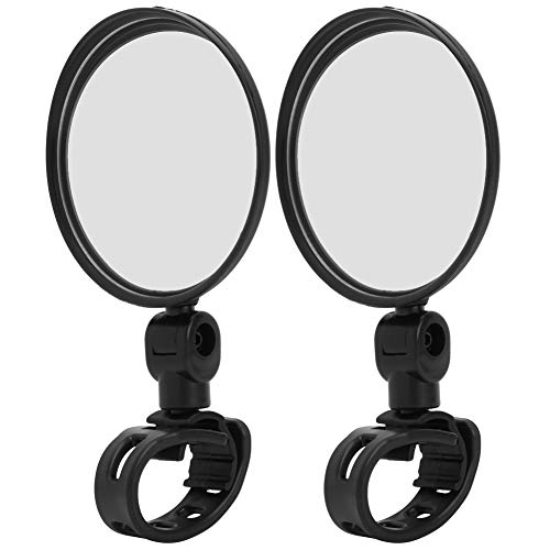 Bike Mirrors for Mobility Scooters 40 Mm Thread Cycle Mirror,1 Pair Round Rearview Mirror Safety Wide Angle Reflective Back Mirror Cycling Equipment for Bike Scooter