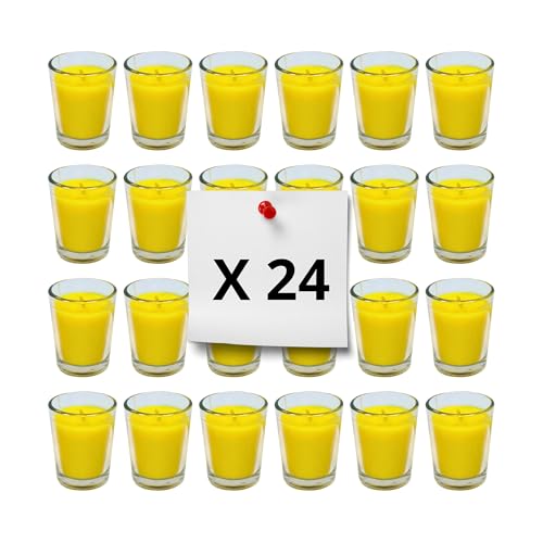 Juego de 24 velas de citronela naturales – Repelente de...