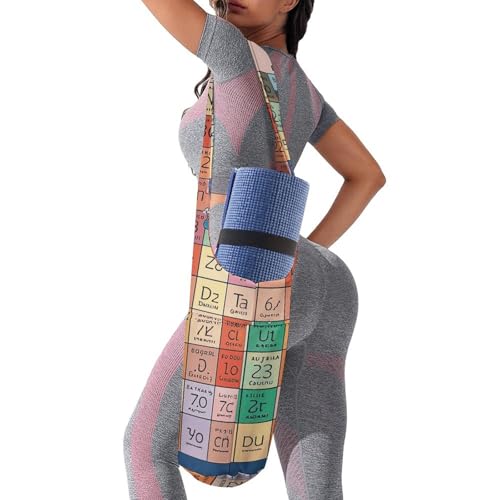Sac tapis de yoga imprimé tableau périodique grand format avec sangle réglable