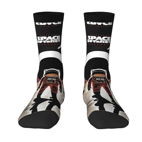 XZDWPY a Space Odyssey Unisex Mid-Calf Socks 2 Black-1 Polyester Skin-Friendly Moisture-Wicking Fashionable Crew Socks