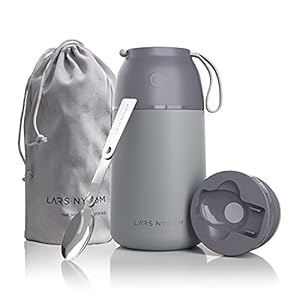 LARS NYSØM thermo container 730ml I roestvrij staal thermo voedsel container voor babyvoeding, soepen, muesli to go I…