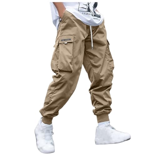 Baggy Cargo Pants for Men Drawstring Waterproof Casual Outdoor Hiking Joggers with Pockets Streetwear2