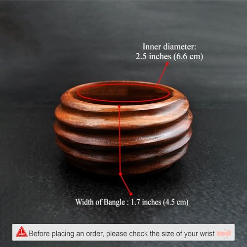 Pure Hands Boscage Sagacity – Handcrafted Sisoo Wood Bangle, Spiral Sculpted Design, Satin Wax Finish, Bold & Elegant, Eco-Friendly Jewelry | Boscage Artsy Collection4