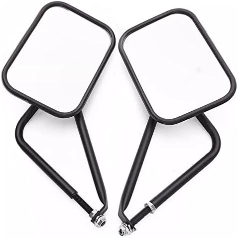 Kerman Shake-Proof Off-Road Rectangular Adventure Mirrors 44 Doorless Mirrors Bolt-on Door Hinge Mirror for Jeep Wrangler TJ JK JKU CJ JL(1 Pair) Textured Black